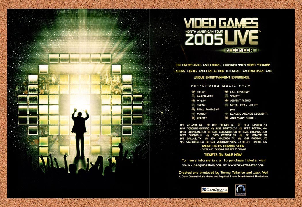 2005 Video Games Live 2005 North American Tour Original Ad / Promo v1