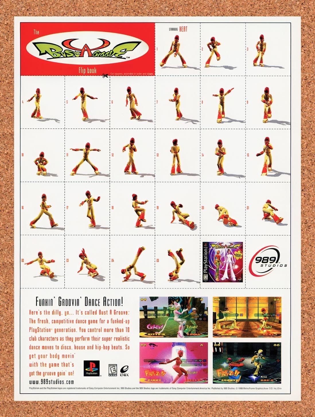 1999 Bust A Groove PS1 Original Advertisement / Retro Promo v1