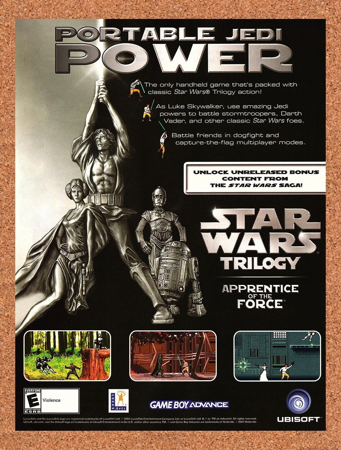 2004 Star Wars Trilogy GBA Original Advertisement / Retro Promo v1