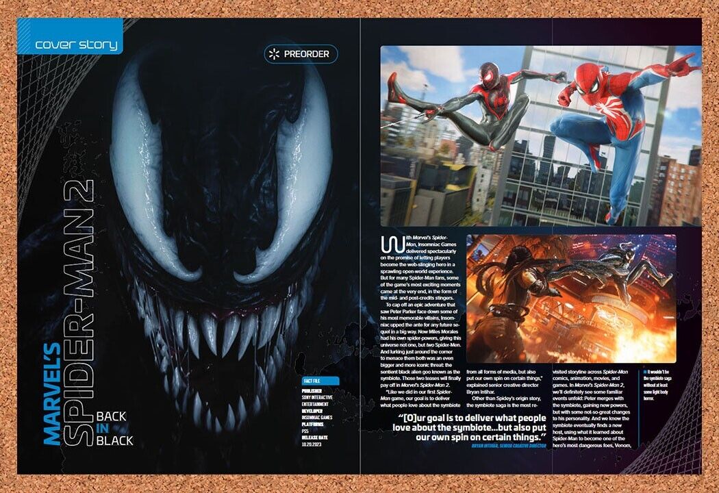 Spider-Man 2 PS5 Original 2023 Vintage Ad - Video Game Review Display Promo