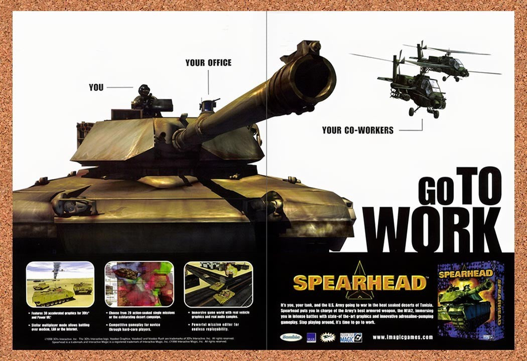 1998 Spearhead PC Original Advertisement / Retro Promo v1