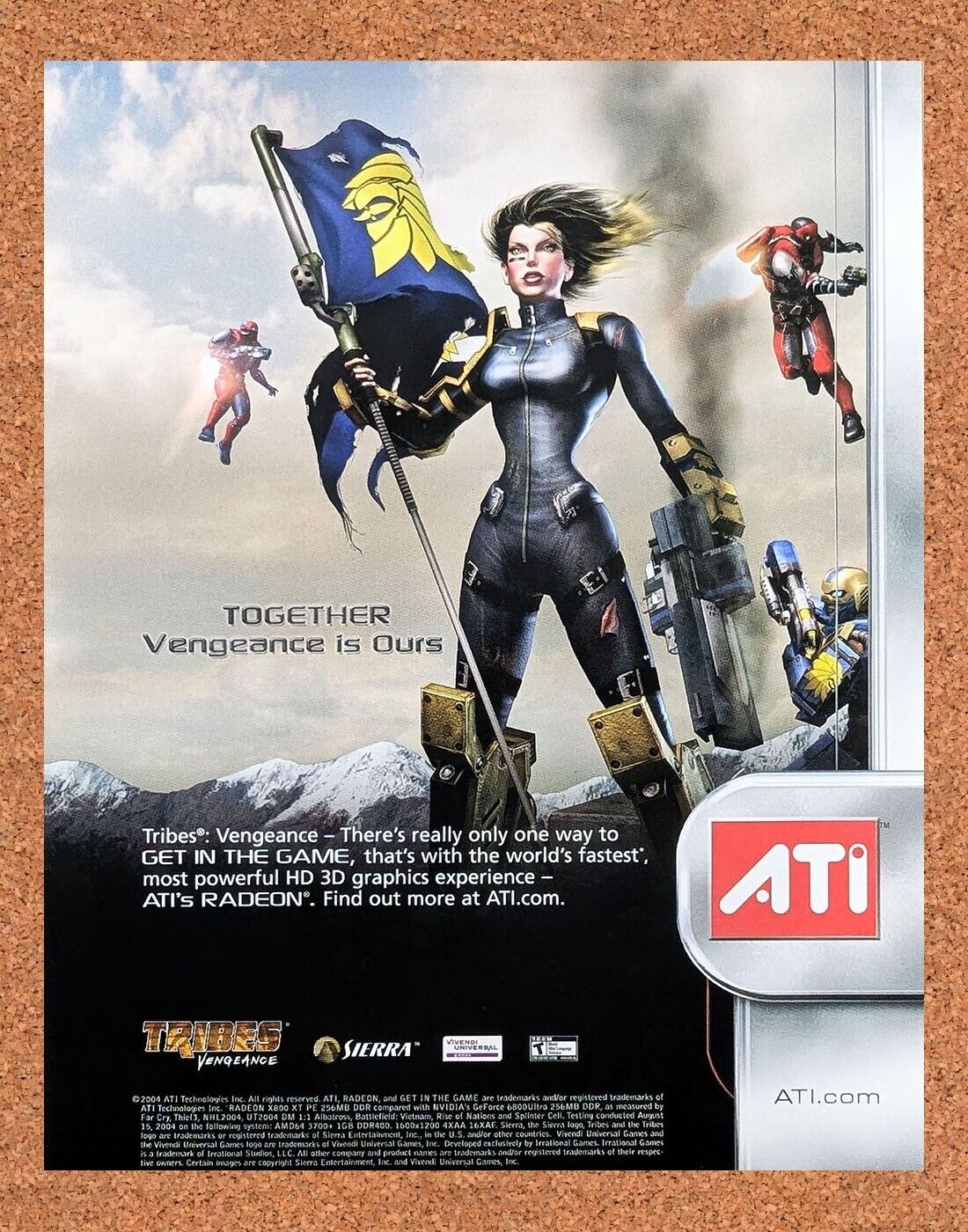 Tribes Vengeance PC Original 2006 Ad Authentic ATI Radeon Video Game Promo