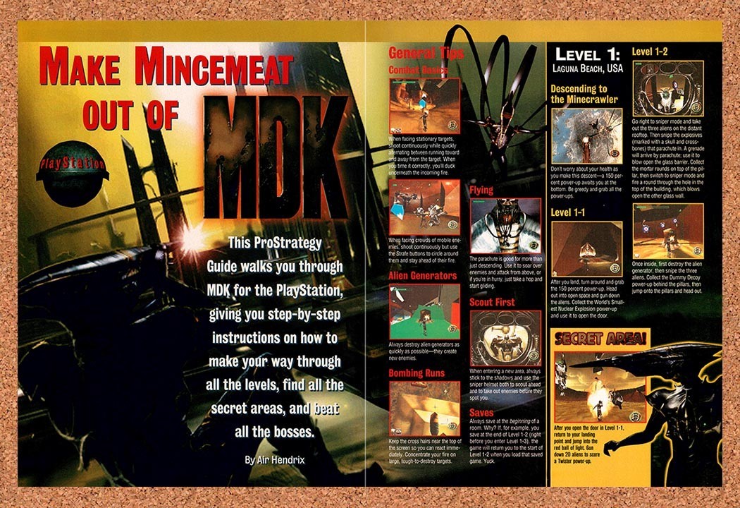 1999 MDK PS1 Original Advertisement / Retro Promo vr1
