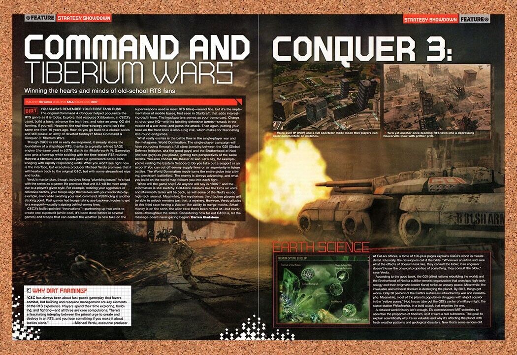 Command And Conquer 3 Tiberium Wars Original 2006 Vintage Ad - Video Game Promo