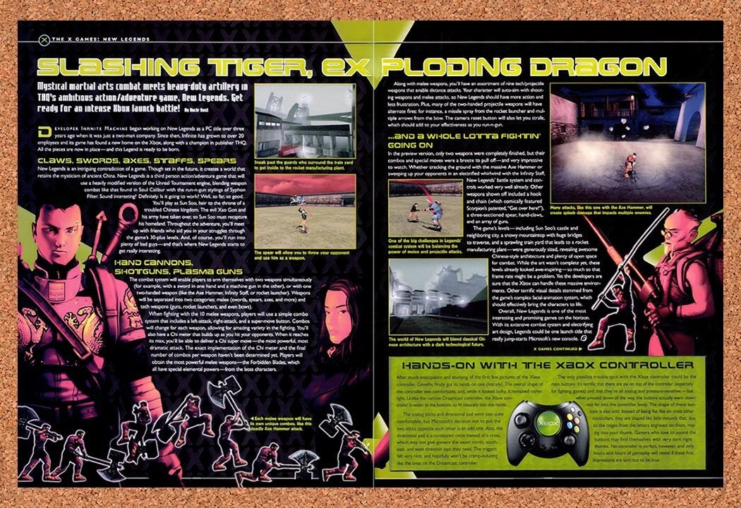 2001 New Legends Xbox Original Advertisement / Retro Promo vr1