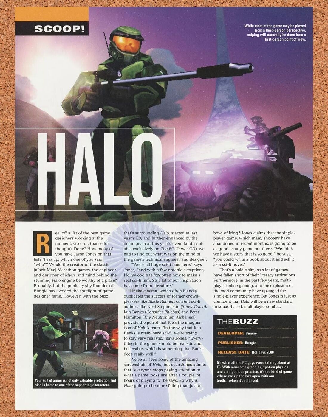 Halo PC Original 2001 Ad Authentic Bungie Launch Review Video Game Promo
