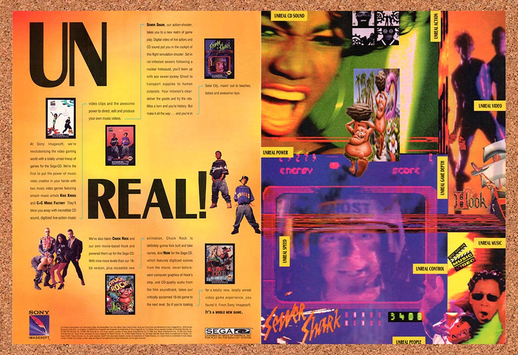 1993 Sony Imagesoft Sega CD Games Original Ad v1