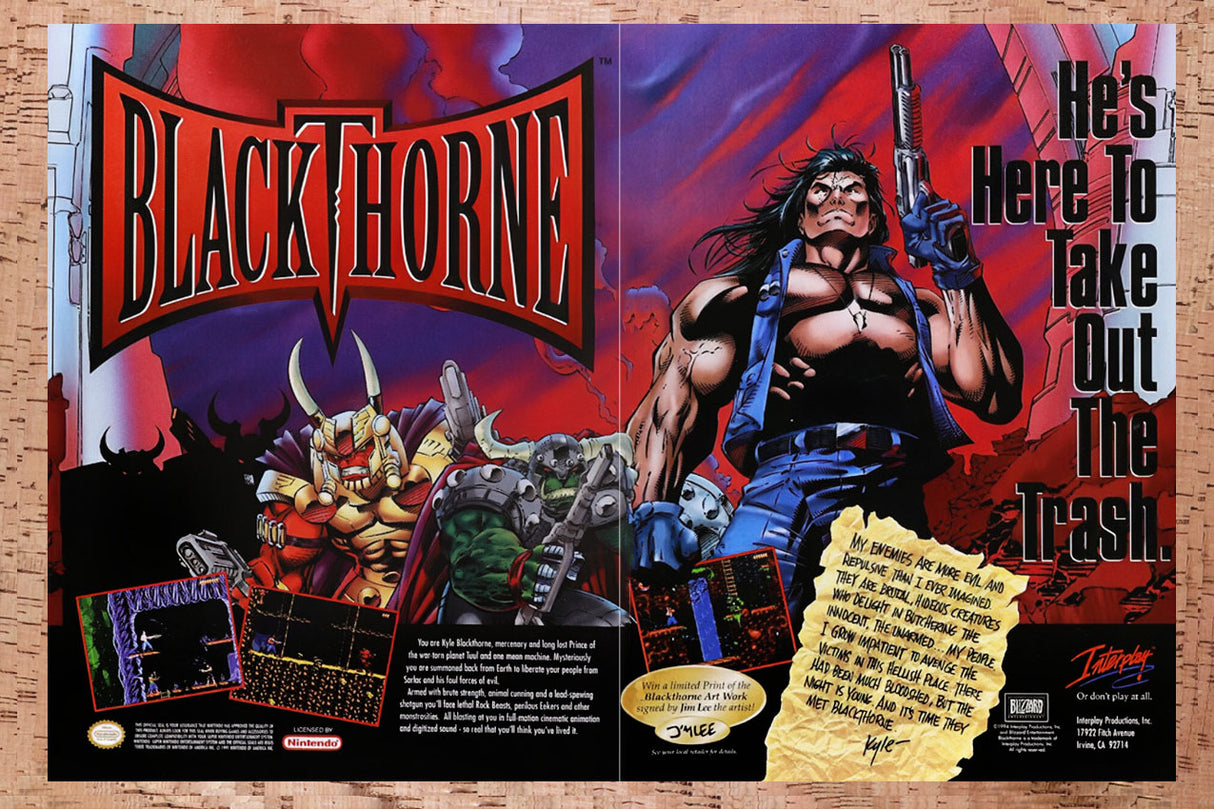 1994 Blackthorne SNES Original Ad v1