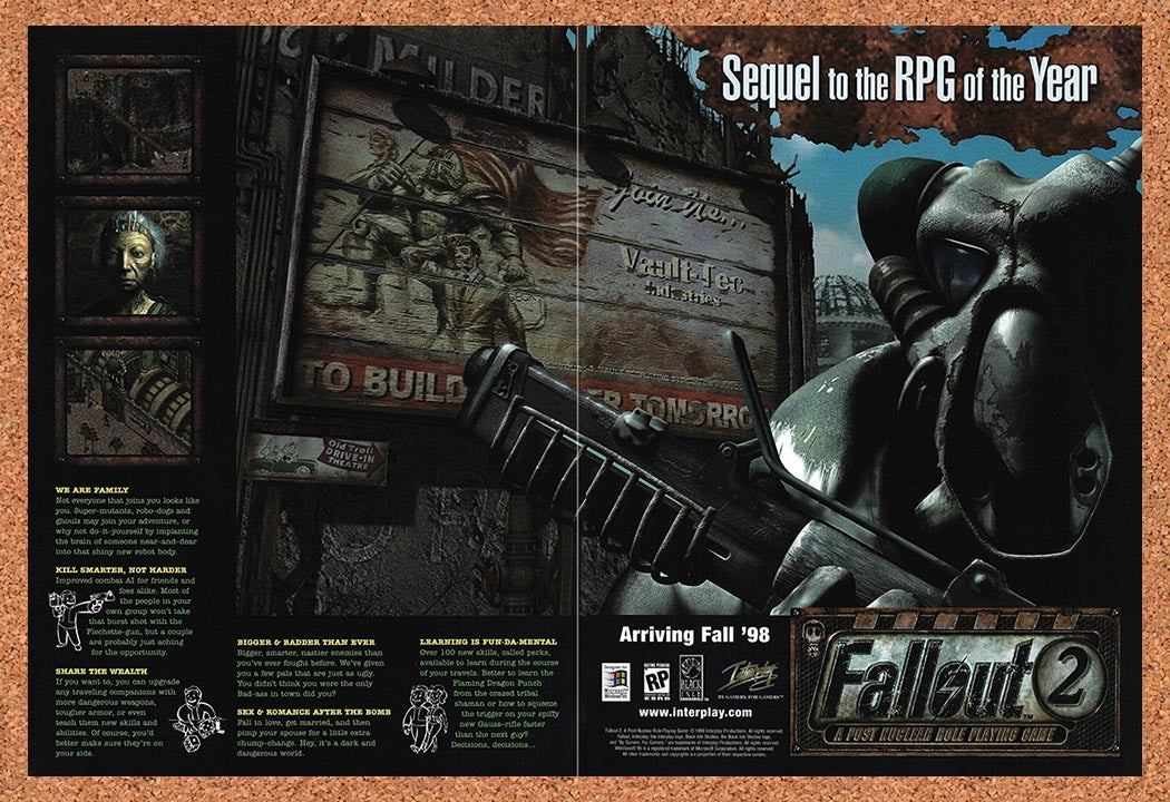 1998 Fallout 2 PC Original Ad