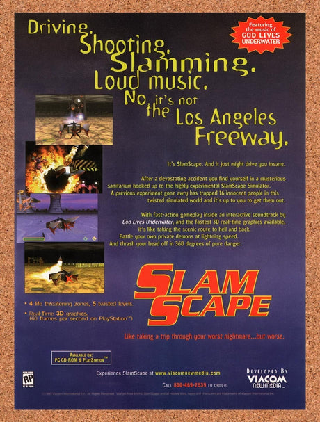 1996 SlamScape PC Original Advertisement / Retro Promo v1