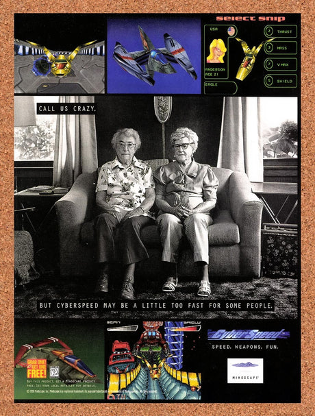 1996 CyberSpeed PC Original Advertisement / Retro Promo v1