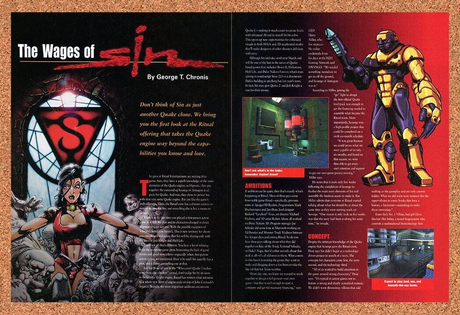 Sin PC Original 1997 Print Ad Authentic Activision FPS Video Game Promo