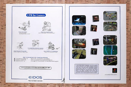 1998 Eidos PS1 Games Original Advertisement / Retro Wall Art v8