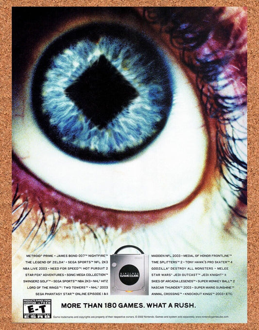 Nintendo GameCube Original 2002 Vintage Ad - Video Game Console Promo