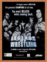 2001 Legends Of Wrestling PS2 Original Advertisement / Retro Promo v2