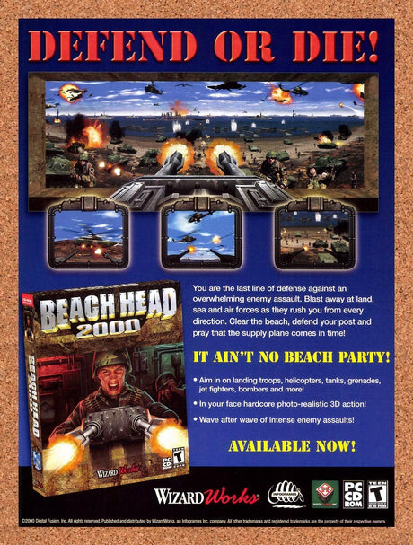 2000 Beach Head 2000 PC Original Advertisement / Retro Promo v1