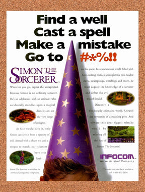 1993 Simon The Sorcerer PC Original Advertisement / Retro Promo v1