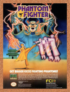 1990 Phantom Fighter NES Original Advertisement / Retro Wall Art v1