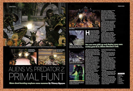 2002 Aliens vs Predator 2 Primal Hunt PC Original Advertisement / Promo vr1