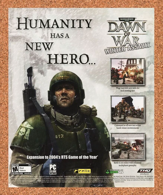 Warhammer 40000 Dawn Of War PC Original 2004 Ad Authentic Video Game Promo