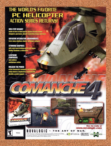 2001 Comanche 4 PC Original Advertisement / Retro Wall Art v1