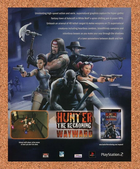 Hunter The Reckoning Wayward Xbox Original 2005 Ad Authentic Video Game Promo v2