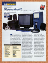 2001 Alienware Area-51 Original Advertisement / Retro Wall Art v28