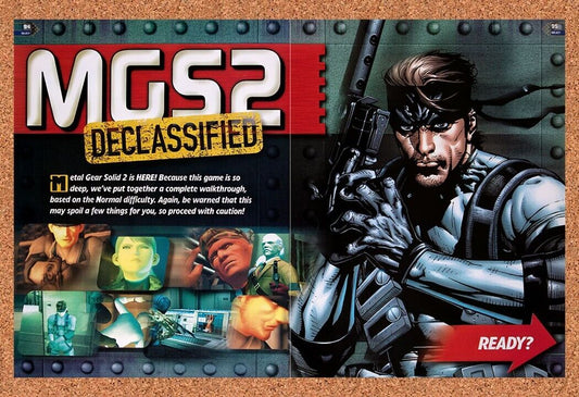 2000 Metal Gear Solid 2 Sons Of Liberty PS2 Original Ad / Retro Wall Art v4
