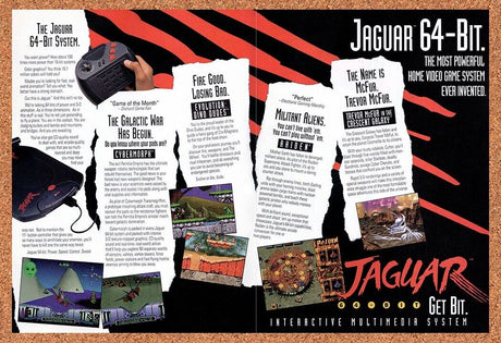1994 Atari Jaguar 64-Bit Original Advertisement / Retro Wall Art v3