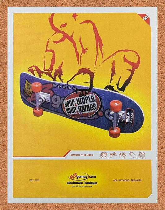 EB Games Original 2002 Ad Authentic Electronics Boutique Video Game Promo v1