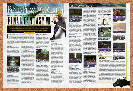 1996 Final Fantasy VII PS1 Original Advertisement / Retro Wall Art v13