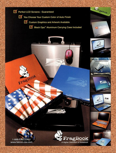2004 Falcon Northwest FragBook Gaming Lap Top Original Advertisement / Promo v1