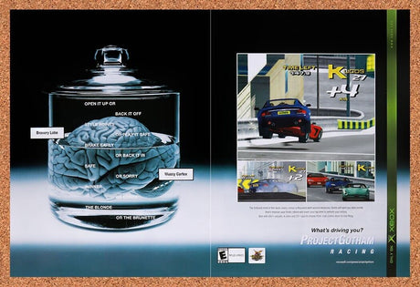 2001 Project Gotham Racing Xbox Original Advertisement / Retro Wall Art v1