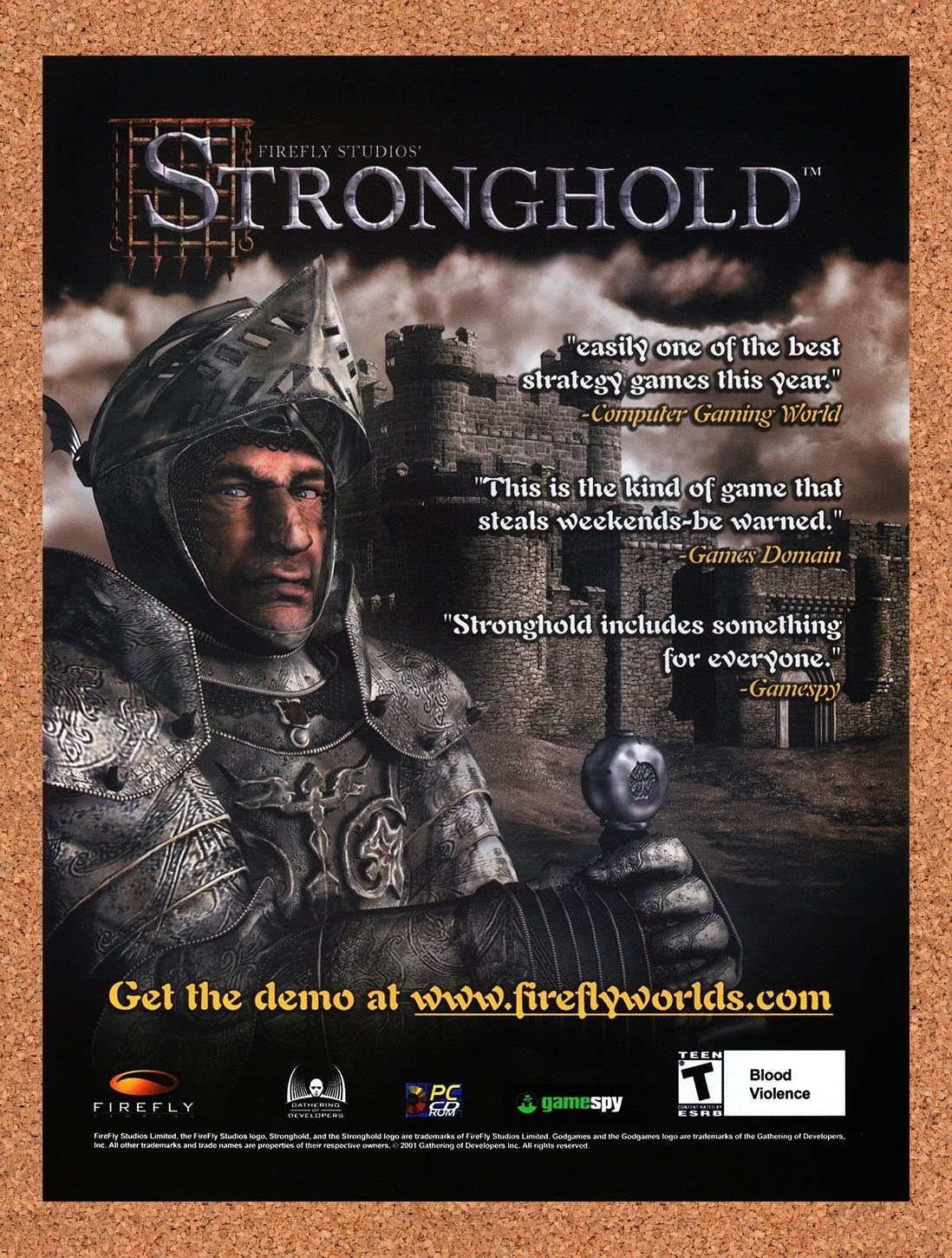 2002 Stronghold PC Original Advertisement / Retro Promo v1