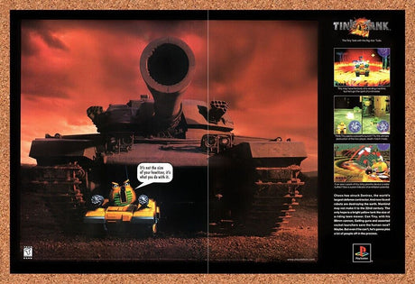 1999 Tiny Tank PS1 Original Advertisement / Retro Wall Art v2