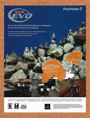 2001 4x4 EVO PS2 Original Advertisement / Retro Promo v2
