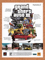 2001 Grand Theft Auto III PS2 Original Advertisement / Retro Wall Art v13