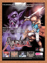 1998 Alundra PS1 Original Advertisement / Retro Wall Art v1