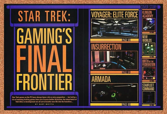 Star Trek PC Original 2000 Ad Authentic Voyager Cover Story Video Game Promo