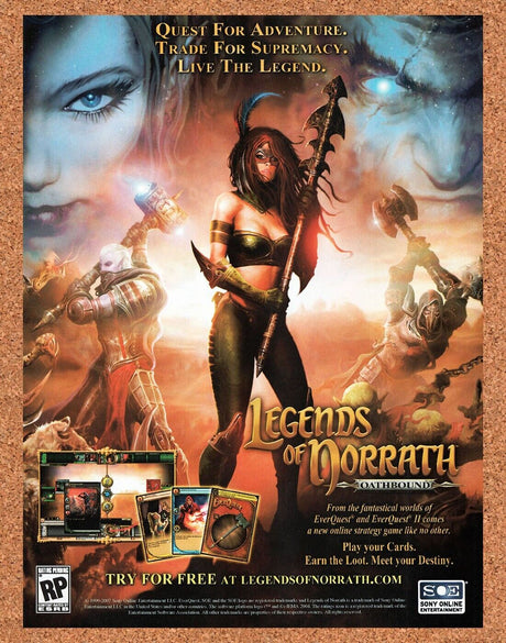 Legends Of Norrath PC Original 2007 Vintage Ad - Video Game Art Promo