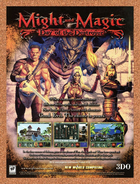 Might And Magic Day Of the Destroyer PC Original 1999 Ad Authentic Game Promo