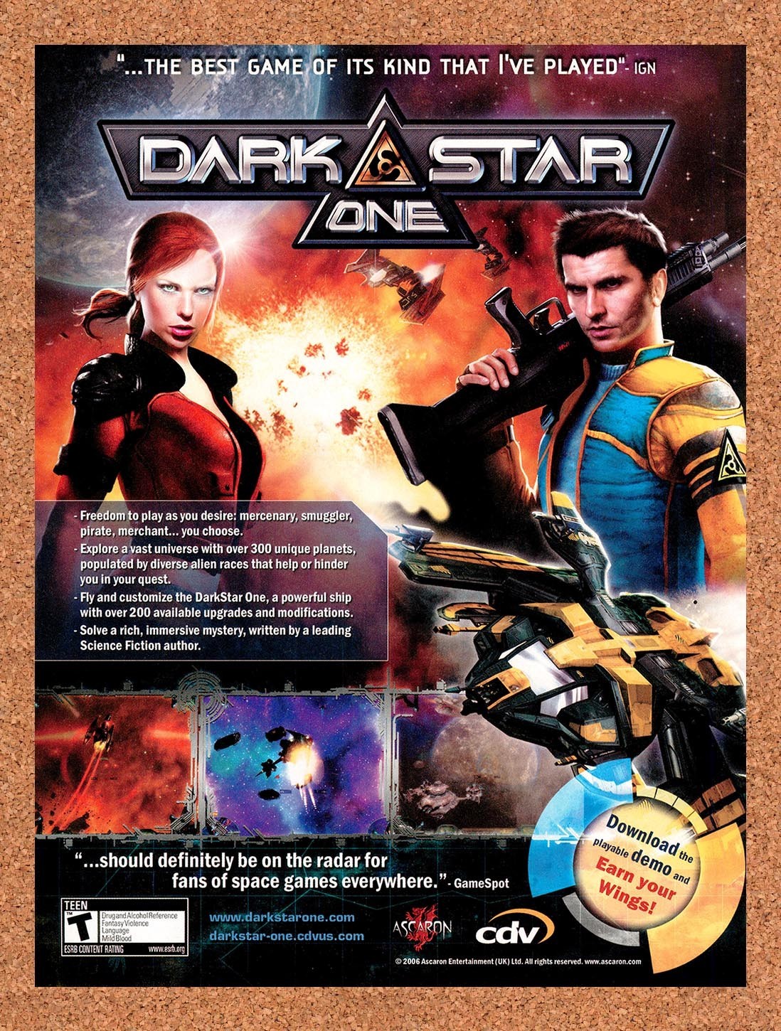2006 Dark Star One PC Original Advertisement / Retro Promo v1