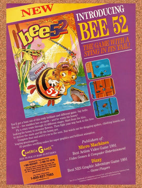 1992 Bee 52 NES Original Advertisement / Retro Wall Art v1