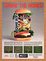 1991 Burger Time Deluxe Game Boy Original Advertisement / Retro Wall Art v1