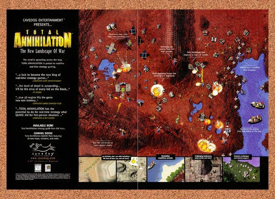 1997 Total Annihilation PC Original Advertisement / Retro Promo v1