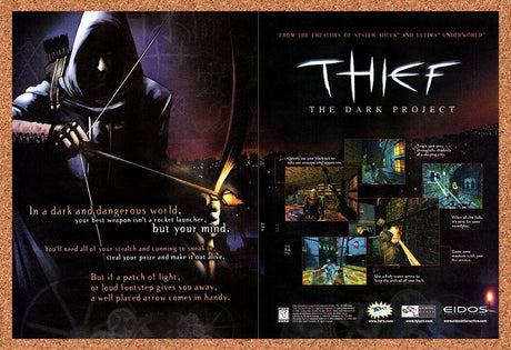 Thief The Dark Project Original 1998 Vintage Ad - Video Game Art Promo