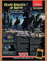 Advanced Dungeons And Dragons Amiga Death Knights Krynn Original 1992 Ad Promo