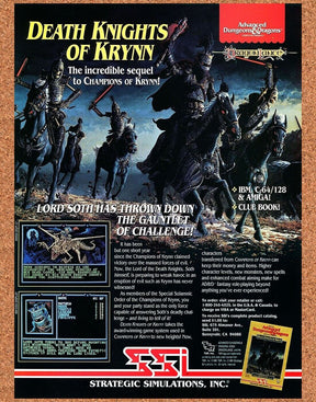 Advanced Dungeons And Dragons Amiga Death Knights Krynn Original 1992 Ad Promo