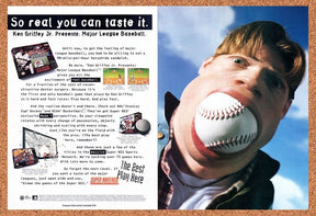 1994 Ken Griffey Jr Presents Major League Baseball SNES Original Ad / Wall Art