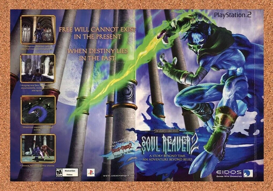 Legacy of Kain Soul Reaver 2 PS1 Original 1999 Ad Authentic Game Promo